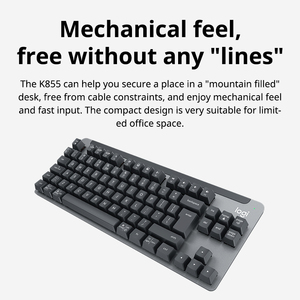 คีย์บอร์ดไร้สาย <span class=keywords><strong>Logitech</strong></span> K855 IR ของแท้ 100% คีย์บอร์ดแบบกลไก พร้อมตัวรับสัญญาณ Unifying - Product Image 4