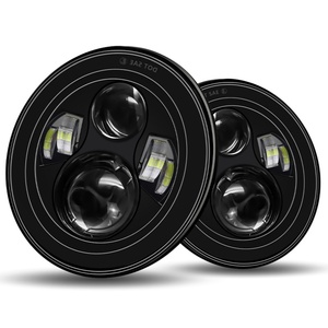 Phares de moto à LED 6 LED, faisceau haut/bas, projecteur LED rond de 7 pouces, conversion de faisceau, phare de moto LED - Product Image 4