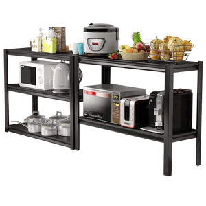 Estante metálico ajustable de 5 niveles, de acero al carbono negro, para almacenamiento en cocina, garaje, sala de estar y dormitorio. - Product Image 5