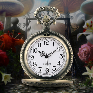 Orologio da Tasca Vintage Bronzo <span class=keywords><strong>Alice</strong></span> nel Paese delle Meraviglie con Ciondolo Collana Coniglio - Product Image 3