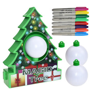 Bola decorativa eléctrica DIY, juguete para colorear, huevo sorpresa, árbol de Navidad, juguete de dibujo con música ligera y 8 bolígrafos de colores - Product Image 1