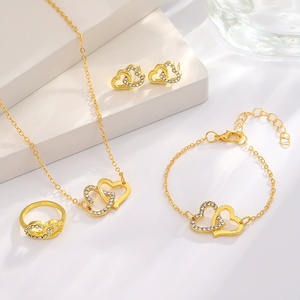 Joli adolescent Imitation perle papillon diamant mode résine époxy processus tour de cou haute couture soeur filles enfants ensemble de bijoux - Product Image 3