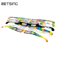 Lunettes de Noël en forme de bricolage Lunettes en papier de diffraction holographique pour les fêtes
