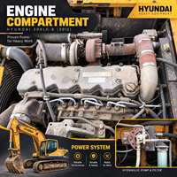 Excavatrice sur chenilles d'occasion Hyundai 305LC-9 de 2012 pour travaux sur chantier