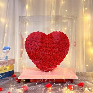 زهرة أبدية هدية عيد الحب 520 هدية عيد ميلاد وردة على شكل قلب اعتراف حب هدية صغيرة للصديقة - Product Image 1