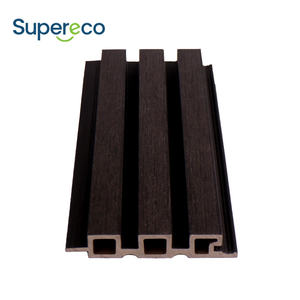 Panneaux muraux en bois à lattes WPC Panneau en PVC Madera Tasseau Bois Mural Panneau en PVC Panneau de baguette en bois à manger - Product Image 5