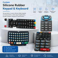 Clavier en silicone de haute qualité, résistant à l'usure, avec touches de couleur arc-en-ciel, personnalisé par Strength Factory Design pour les appareils électroniques