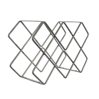 Porte-bouteilles classique en acier pour comptoir, design élégant et écologique, utilisation domestique et commerciale, présentoir à vin, rangement, 41x17.3x27.3cm SHOUXIN