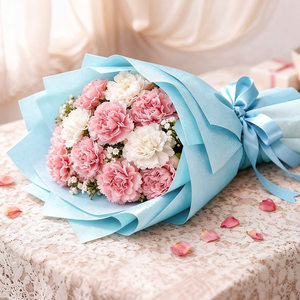 กระดาษห่อของขวัญลายดอกไม้สีม่วงฟ้าทองชมพูมุกบริสุทธิ์ - Product Image 2