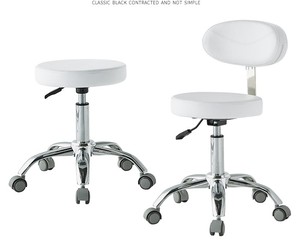 Tabouret de pédicure bleu moderne pour salon de beauté, pivotant hydrauliquement, avec roulettes, pour technicien en pédicure et manucure - Product Image 2