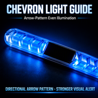 Barre lumineuse LED solaire pour voiture, mince, bleue, clignotante, anti-collision, avec capteur de vibration, lampe de signalisation en ABS, facile à installer