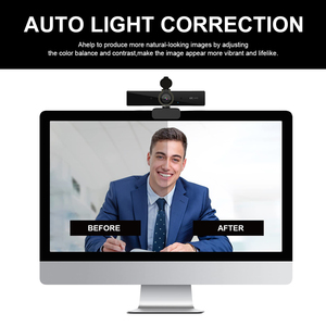 Webcam com microfone de entrada para streaming 4K QHD, câmera de vídeo com foco automático, lente de vidro multicamadas para conferência, para computador e <span class=keywords><strong>PC</strong></span>, webcam USB - Product Image 4
