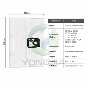 <span class=keywords><strong>Sac</strong></span> à poussière non tissé pour aspirateur HILTIS DD-WMS 100, haute qualité, personnalisable, écologique, haute efficacité, SuzhouYJ - Product Image 4