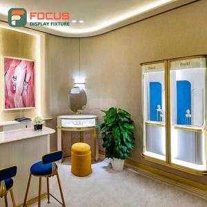 Mostrador de Joyería de Madera de Lujo, Vitrina de Vidrio con Iluminación LED, Moderna Vitrina y Mostrador para Tienda de Joyería - Product Image 3