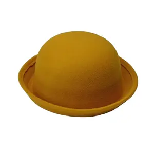 Bán Buôn Vòng Top Curl Cạnh Bowler Mũ Đảng Cảm Thấy Fedora Hat