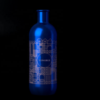 Bouteilles en verre cristal sur mesure de haute qualité de 750 ml pour liqueur XO, vodka et whisky avec bouchons en liège, livrées en coffret