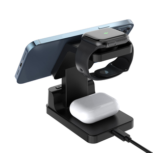 Nuevo Cargador Magnético 4 en 1 para Teléfono <span class=keywords><strong>Celular</strong></span>, Soporte Inalámbrico para Teléfono Móvil con Reloj <span class=keywords><strong>Despertador</strong></span> para iPhone - Product Image 4