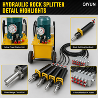 Pistolet de fendage de roche hydraulique QIYUN haute efficacité, modèles 250, 350, 450 – Fendeuse de pierre polyvalente pour l'exploitation minière