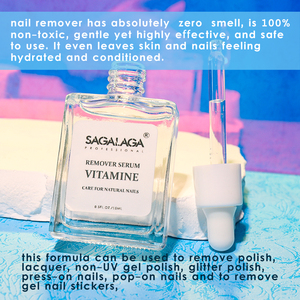 SAGALAGA Sérum dissolvant pour vernis à ongles en flacon de 15 ml, sans acétone, sans odeur, contenant de la vitamine E, sérum dissolvant, logo personnalisé - Product Image 5
