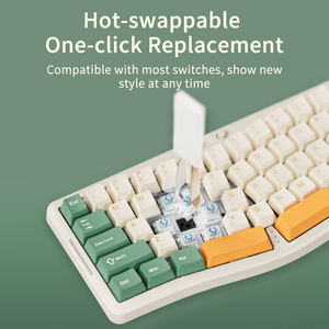 Ajazz AKS068pro Alice 68-key spacer ergonomic layout hot-swappable RGB <b>wireless</b> gaming mechanical keyboard - Product Image 4