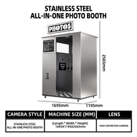Mesin Foto Booth Layar Sentuh Kios Swalayan Baja Anti Karat dengan Printer, Kamera, Sistem Pembayaran, dan Kompatibel dengan Smartphone SLR serta iPad