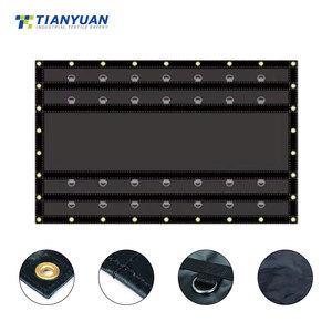 Telo in Acciaio per Macchinari 16 X 30 Piedi con Bordi Rinforzati e 2 File di Anelli a D - Product Image 3