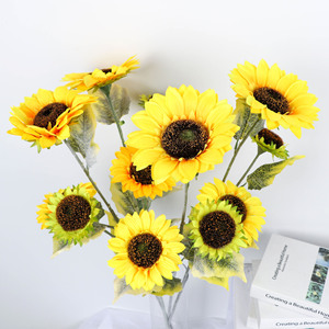 Flor Artificial de Girasol de Seda Wen Hope, Ramo Individual, Decoración del Hogar, Accesorio para Fotografía de Bodas - Product Image 2
