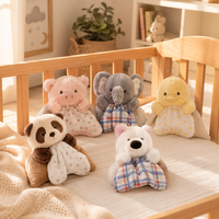 Ensemble de porte-clés en peluche animaux de la forêt, pendentif de sac brodé, cadeau anti-stress