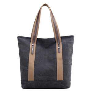 Tùy Chỉnh Cổ Điển <span class=keywords><strong>Canvas</strong></span> Tote Túi Cho Phụ Nữ Trọng Lượng Nhẹ Top Xử Lý Có Thể Gập Lại Lớn Túi Xách Dây Kéo Cho Công Việc Du Lịch Hai Dây Đeo - Product Image 6