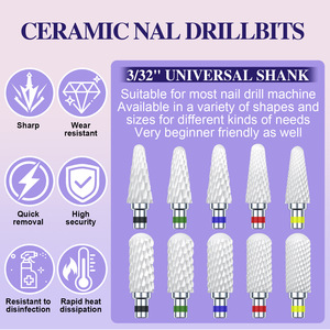 Têtes de fraises pour ponceuse à ongles, outil de suppression de gel UV, de coupe des cuticules et de traitement des peaux mortes, pour ponceuse à ongles électrique, manucure en salon - Product Image 4