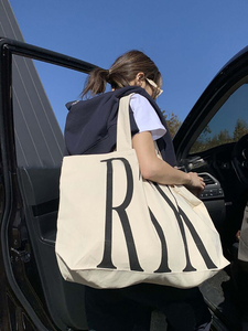 New Design Fashion <b>Plain</b> Cotton Shoulder Large <b>Canvas</b> <b>Tote</b> <b>Bags</b> with Custom Printed Logo for Shopping - Product Image 2