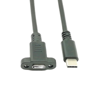 Câble d'extension USB C mâle à femelle Type C à vis de verrouillage câble de montage sur panneau