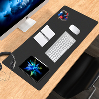 Diskon besar Harga terjangkau alas meja Mouse kulit Pvc bagian bawah kain Suede antiselip permukaan meja berukuran besar