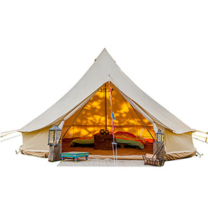 Grande <span class=keywords><strong>tente</strong></span> cloche en <span class=keywords><strong>toile</strong></span> <span class=keywords><strong>de</strong></span> coton Oxford imperméable pour le <span class=keywords><strong>camping</strong></span> en plein air, 4 à 6 personnes, 5 m - Product Image 1