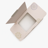 Kosmetik-Papierbox mit individuellem Druck und transparentem Sichtfenster, Verpackung mit individuellem Logo