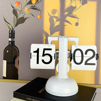 Neues Design Klassische Glocke Retro Seite Drehtisch Auto Flip Clock für Home Living Room
