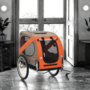 Trailer sepeda hewan peliharaan lipat nyaman bingkai aluminium berkelanjutan pembawa sepeda anjing untuk perjalanan hewan peliharaan anjing ukuran kecil sedang - Product Image 4