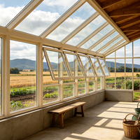 Ventana de PU Fija, Fabricada por Proveedor, Resistente al Viento, Impermeable, Resistente al Fuego, Antihuracanes y Antimosquitos, Diseño Moderno para Hogar y Oficina