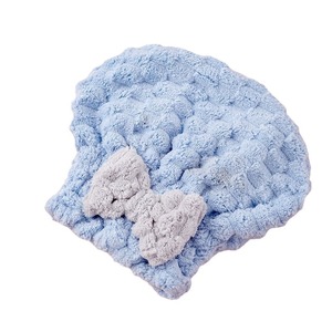 Gorro de Secado de Cabello con Diseño de Nubes Chu Hui, de Felpa Coral, Secado Rápido, Elástico, en Rosa, Blanco, Azul y Gris - Product Image 2