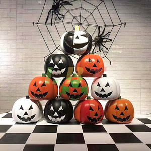 Sculpture de tête de citrouille en fibre de verre, décoration d'Halloween pour l'extérieur, personnalisable, directement de l'usine de Shenzhen - Product Image 4