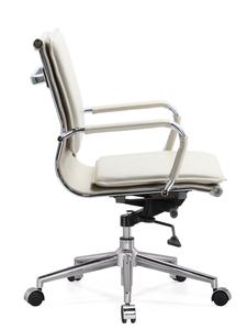 Kursi kantor rumah hitam klasik mewah, kursi jala desain putar belakang tengah untuk penggunaan komputer - Product Image 6