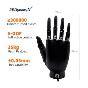 Main robotique d'intelligence artificielle ZBDynamiX, charge utile maximale 25 kg, avec EtherCAT pour les bras robotiques, la manutention de matériaux ou les robots de service - Product Image 2