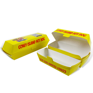2023 Hot Sale Eco-friendly Food Grade Corndog Packaging Hot Dog Paper box With Lid