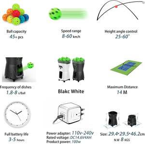 Fivek <span class=keywords><strong>2026</strong></span> BESTSELLER PUSUN PP MINI PRO Pickleball-Ballwurfmaschine 8-60 km/h Geschwindigkeitsbereich und 14m Distanz für Fertigkeitstraining - Product Image 3