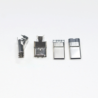 Conector USB 3.0 Tipo C de 16 Pines SMT, Macho, para Montaje en PCB, Carga Rápida, Corriente Nominal de 5A, Resistencia OM de Acero Inoxidable de 56K