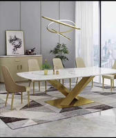 Nouvelle table à manger moderne simple en argent et diamant, meubles de salle à manger, chaise de salle à manger personnalisée