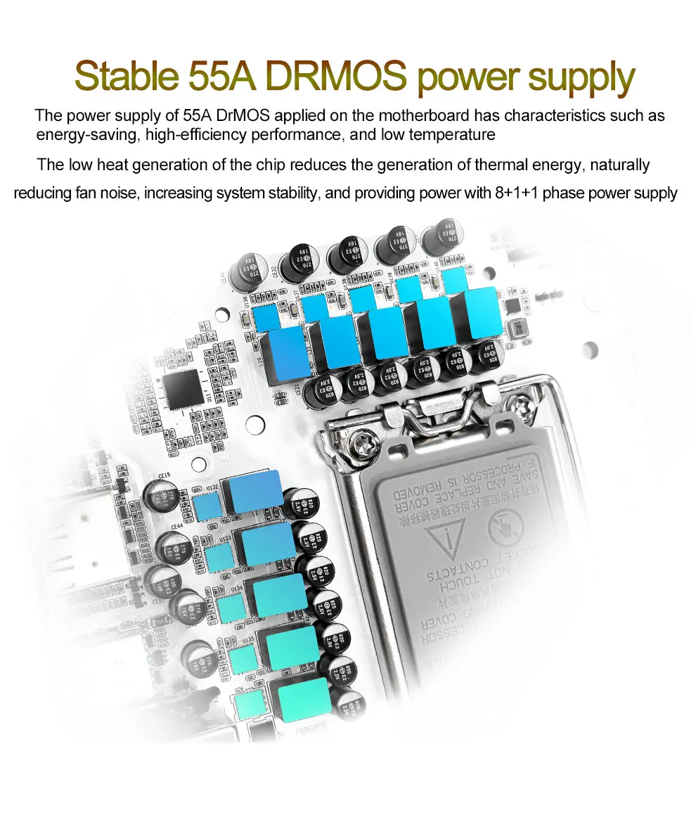 JGINYUE B760I Snow Dream DDR5 Gaming Motherboard - 3 Year Warranty