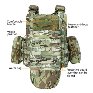 Gilet tactique MOLLE porte-plaques camouflage en nylon imperméable pour extérieur, taille unique, logo et couleur personnalisables - Product Image 3