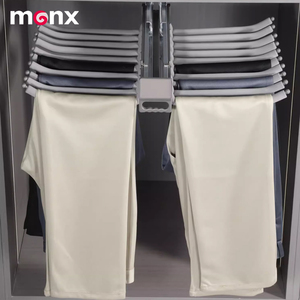 Porte-pantalons double rangée à fermeture douce <span class=keywords><strong>pour</strong></span> armoire, à monter en hauteur, avec glissière extractible - Product Image 2