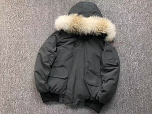 Chaqueta de Invierno, Chaqueta de Plumón con Chip NFC <span class=keywords><strong>Goose</strong></span> Home 01, Chaqueta Bomber con Cuello de Piel de Lobo, Chaqueta Corta de Plumón - Product Image 5